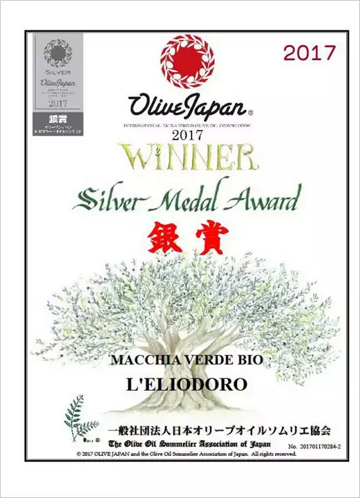 prijs Winnaar Olijfolie in Japan Zilver
